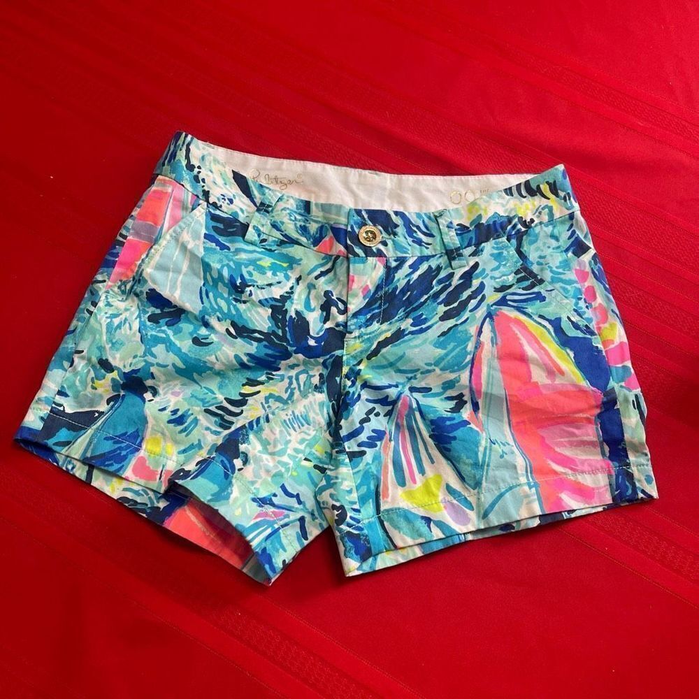 Lilly Pulitzer The Callahan Short 5” Sailboat Shorts Size 00